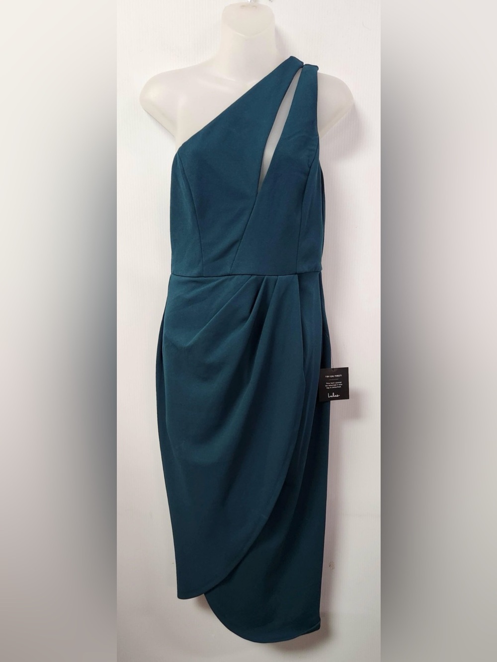 NWT Lulus One-Shoulder Teal Cocktail Dress | Size Medium